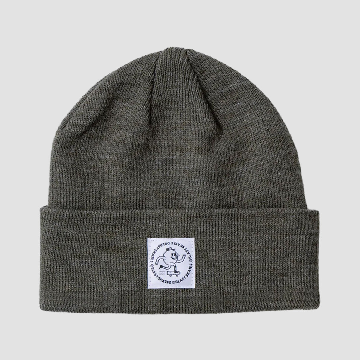 Blast Skates Round Logo Beanie Khaki