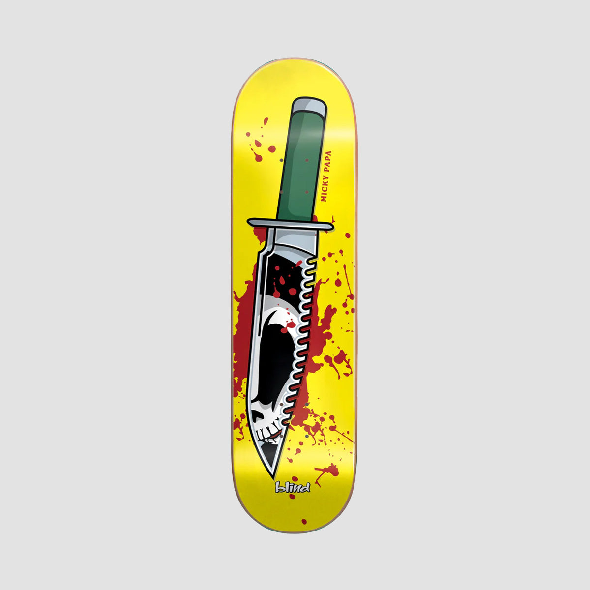 Blind Reaper Knife R7 Skateboard Deck Micky Papa/Yellow - 8"