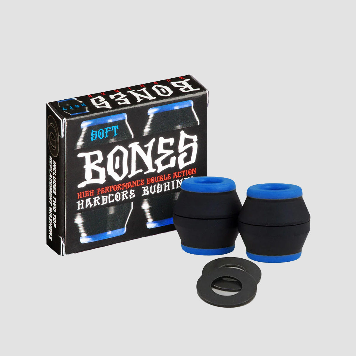 Bones Hardcore Bushings Soft Blue/Black x2