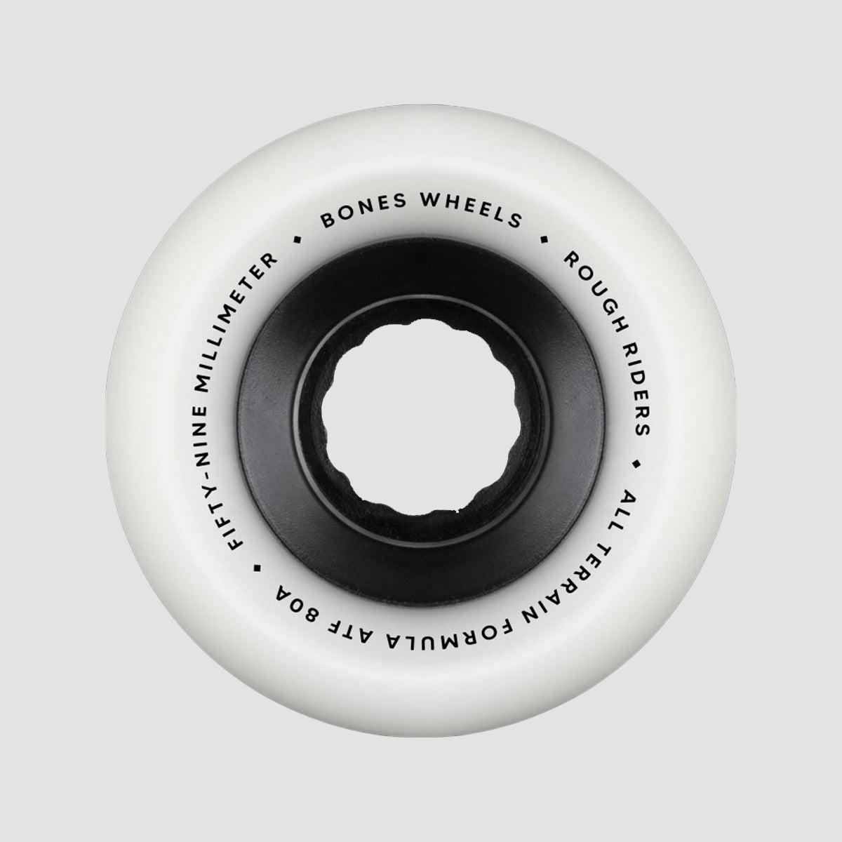 Bones Rough Riders 80A ATF Skateboard Wheels White 59mm