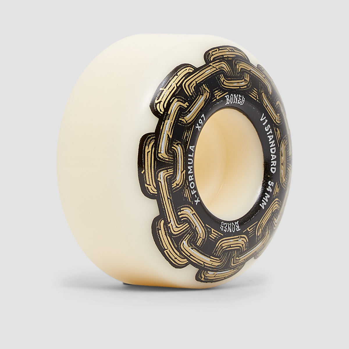Bones X-Formula Gold Chain V1 X97A Skateboard Wheels Natural 54mm