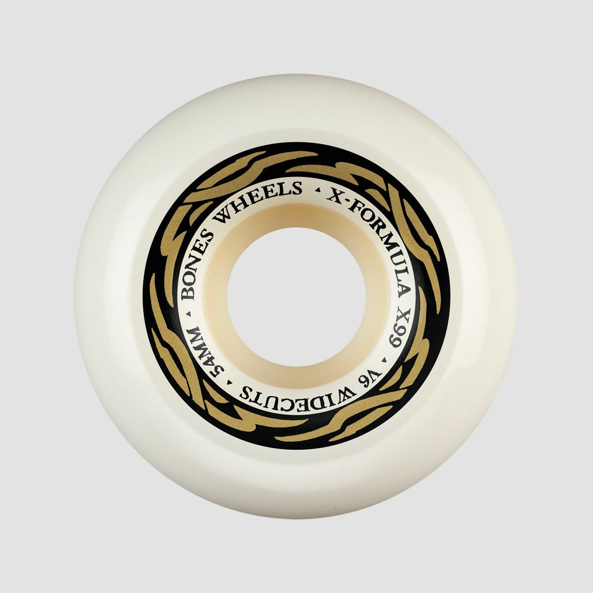 Bones X-Formula V6 Widecut 99A Skateboard Wheels White 54mm