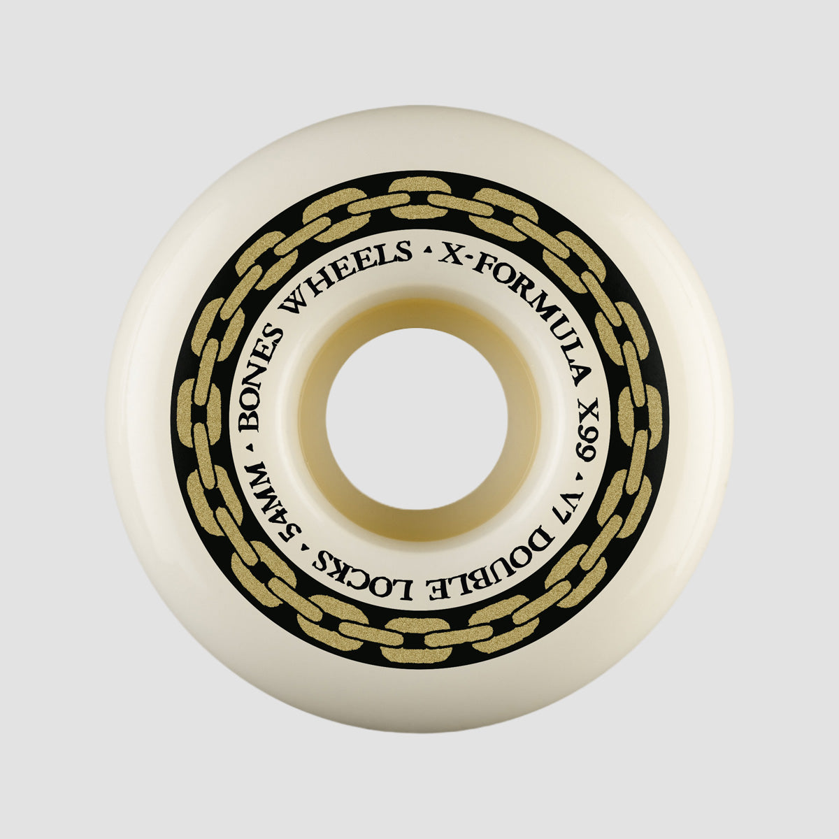 Bones X-Formula V7 Double Lock 99A Skateboard Wheels Natural 54mm