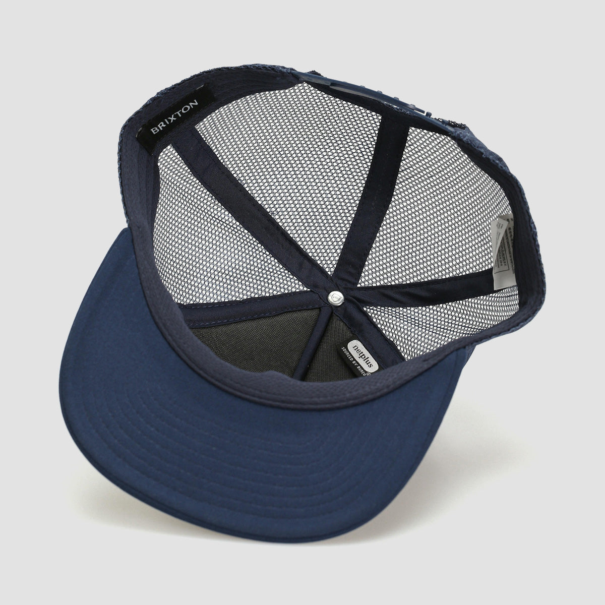 Brixton Bass Brains Boat HP Trucker Cap Washed Navy