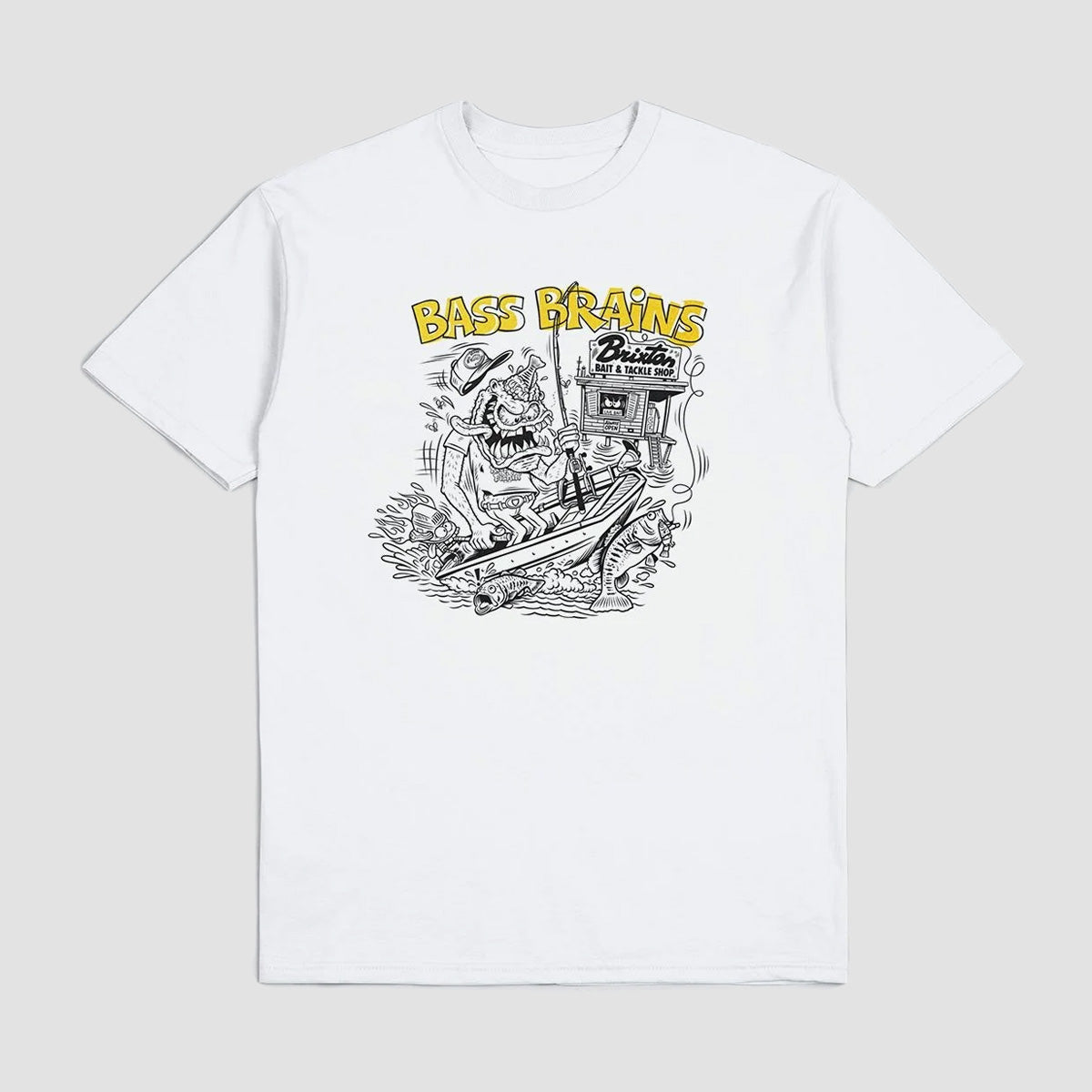 Brixton Bass Brains Monster T-Shirt White