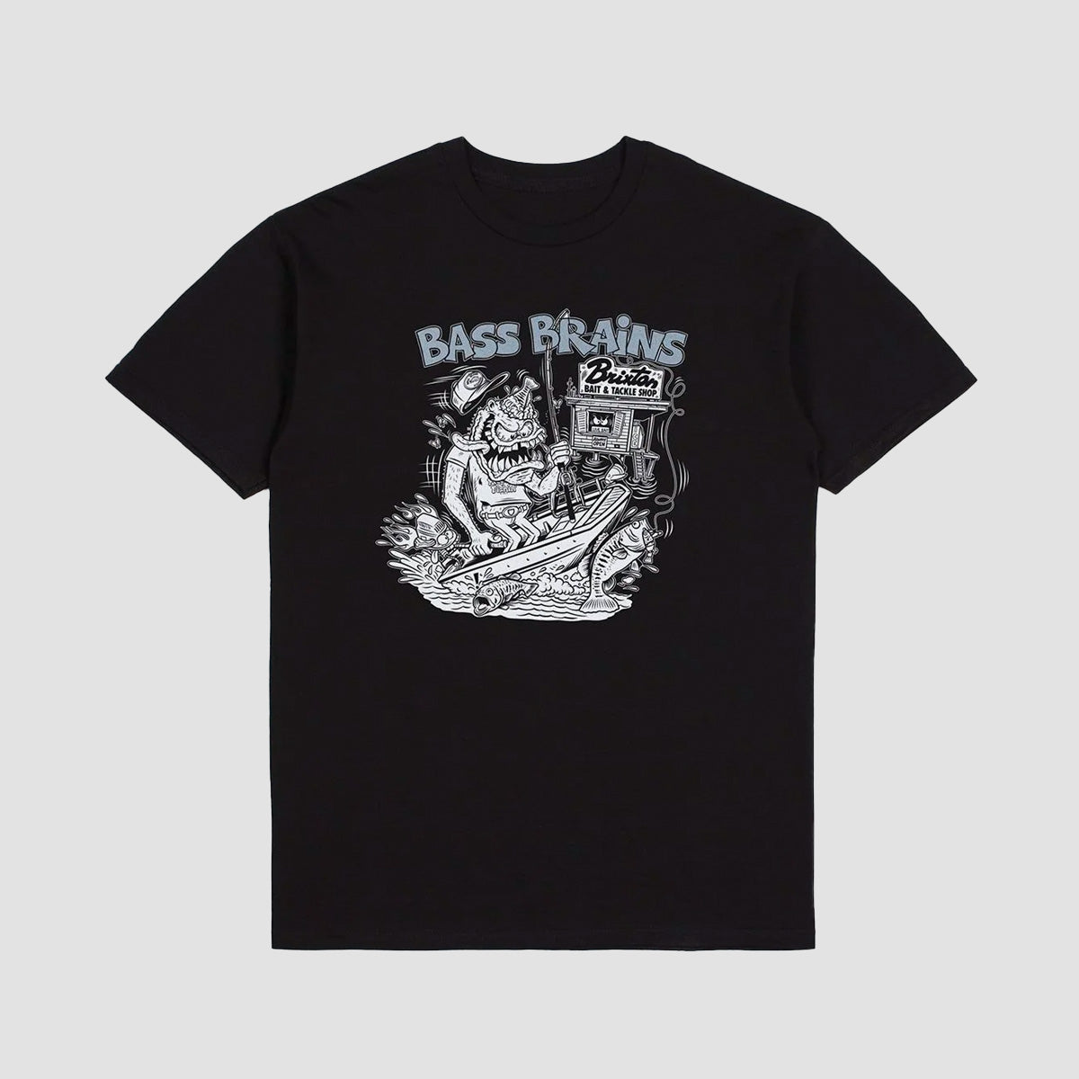 Brixton Bass Brains Monster T-Shirt Black