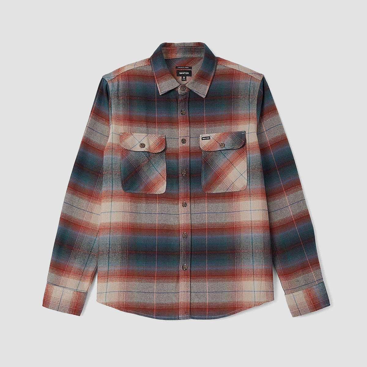 Brixton Bowery Flannel Longsleeve Shirt Multi Shadow