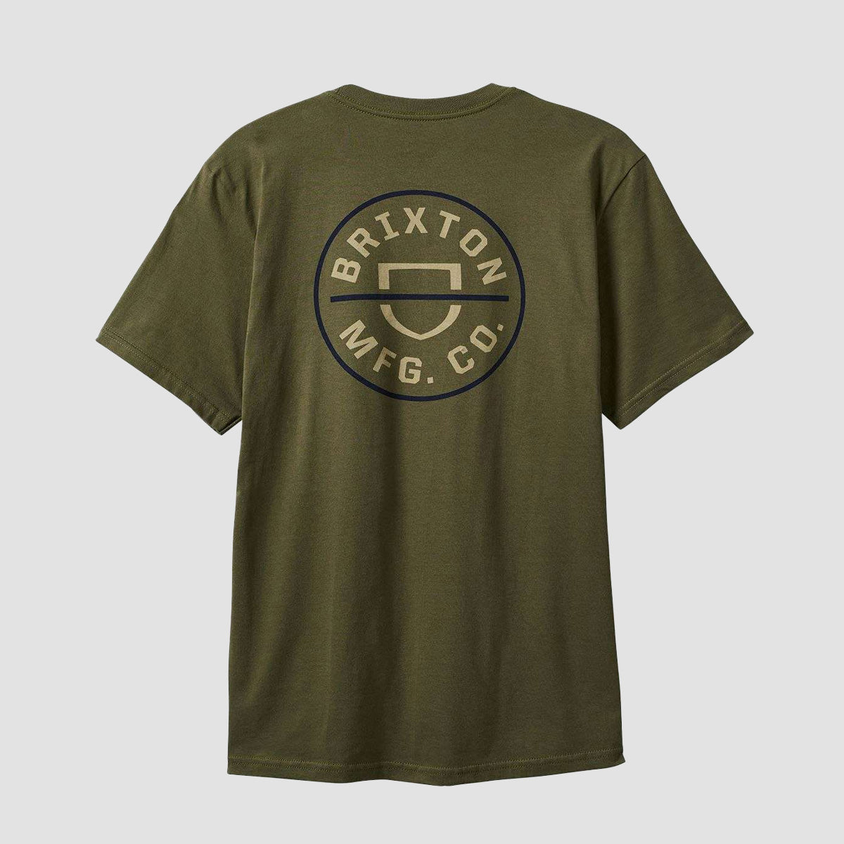 Brixton Crest II T-Shirt Ivy Green/Sand/Navy