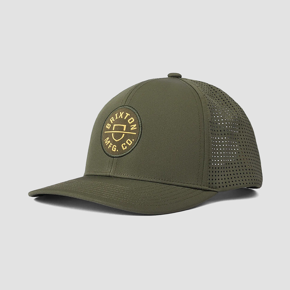 Brixton Crest X MP Snapback Cap Military Olive
