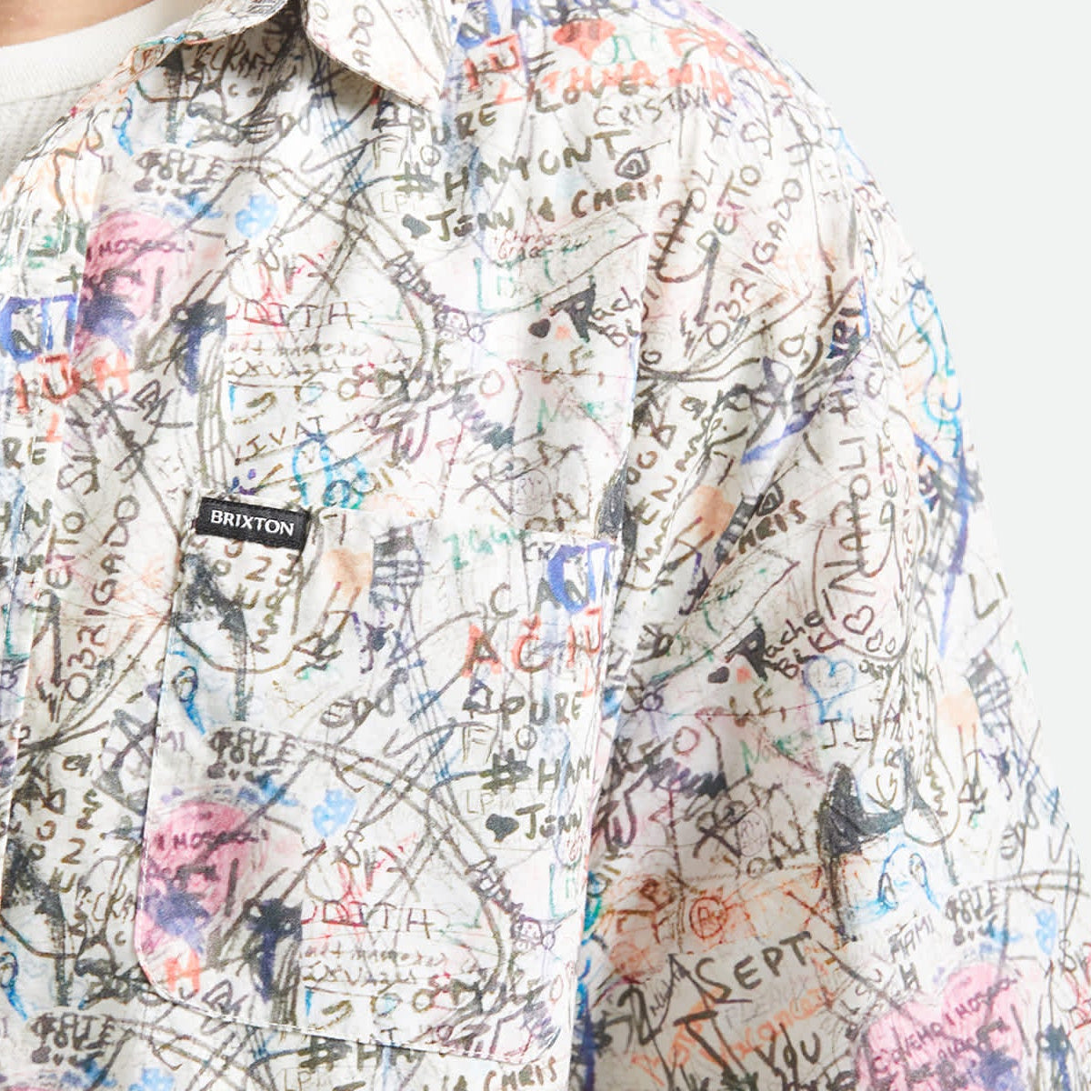 Brixton Cru Print Short Sleeve Shirt Graffiti