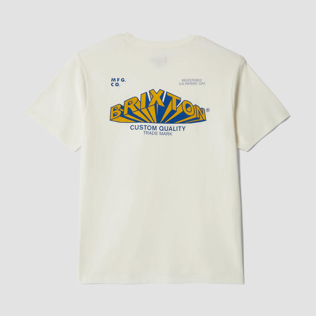 Brixton Forman T-Shirt Off White Worn Wash