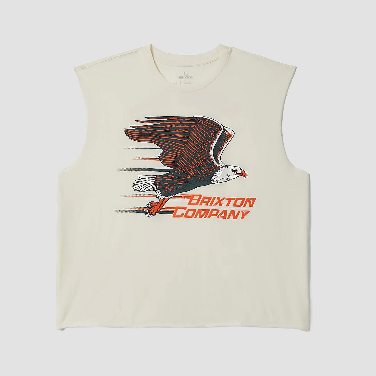 Brixton Free Muscle Tank Top Vest Off White