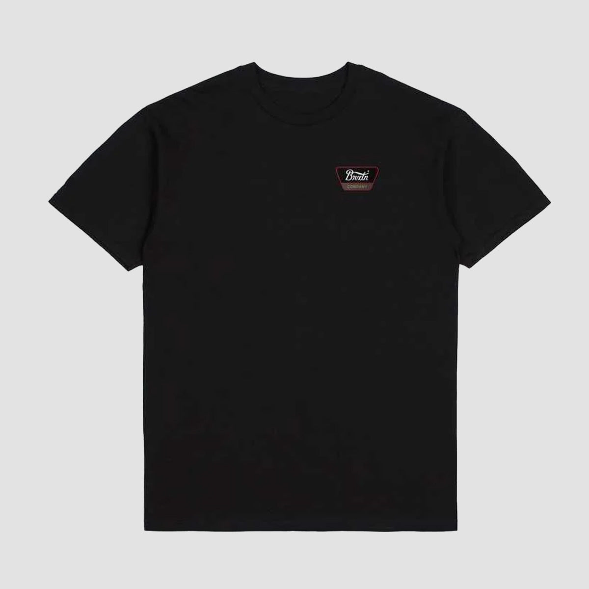 Brixton Linwood T-Shirt Black/Casa Red/White