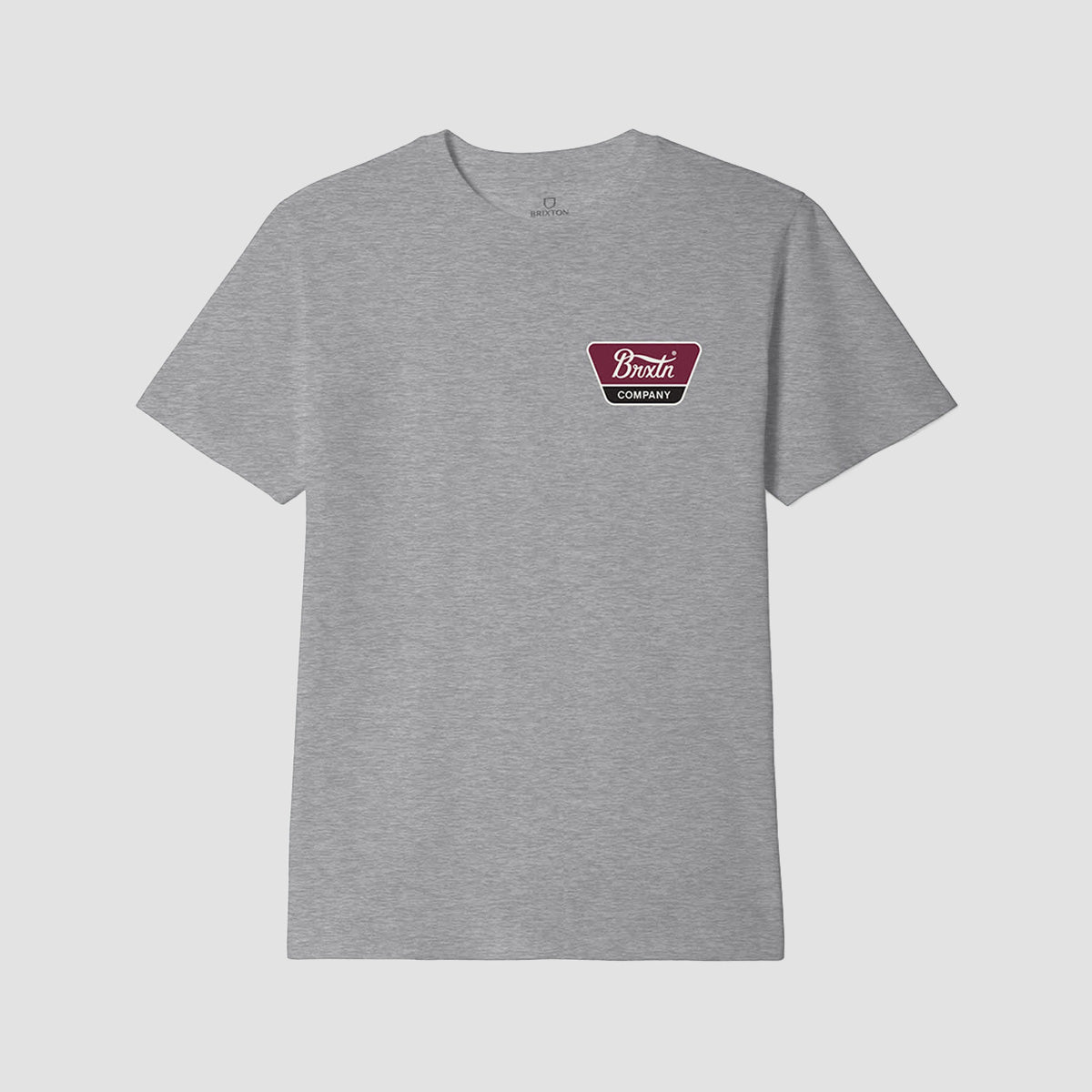 Brixton Linwood T-Shirt Heather/Off White/Red Mahogany