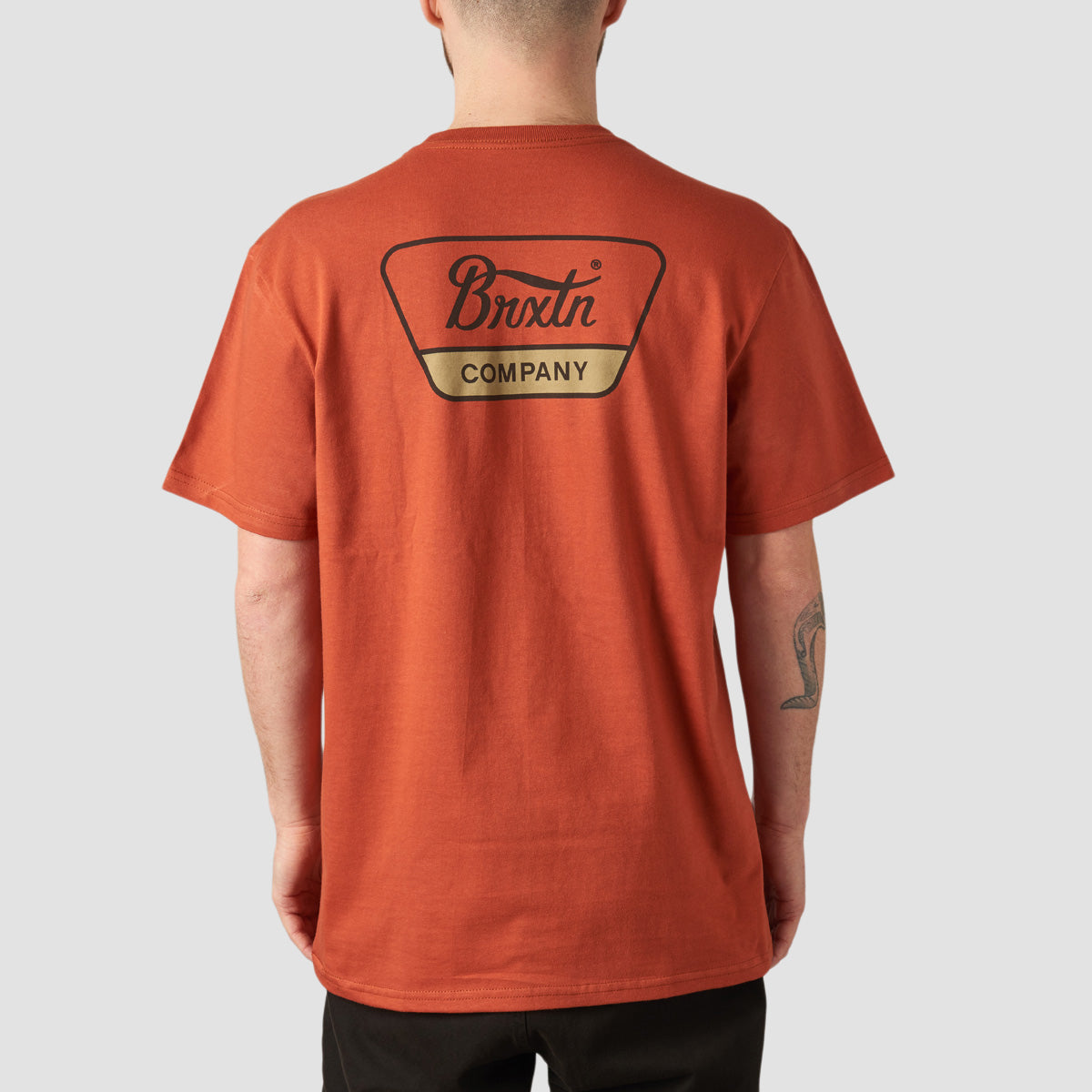 Brixton Linwood T-Shirt Terracotta/Washed Black/Sand