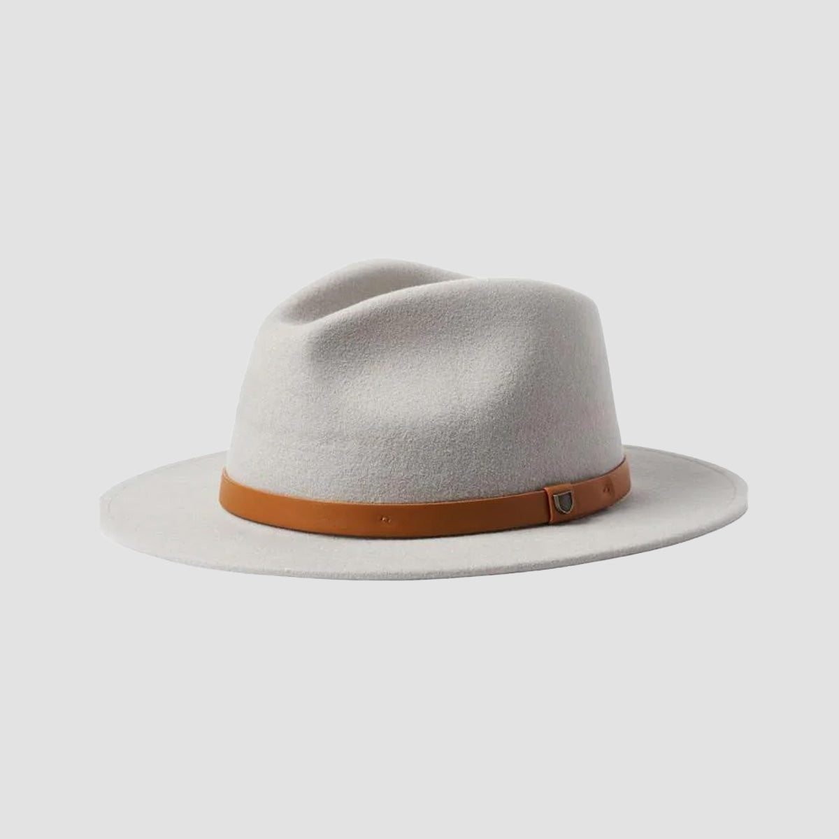 Brixton Messer Fedora Hat Grey/Light Brown