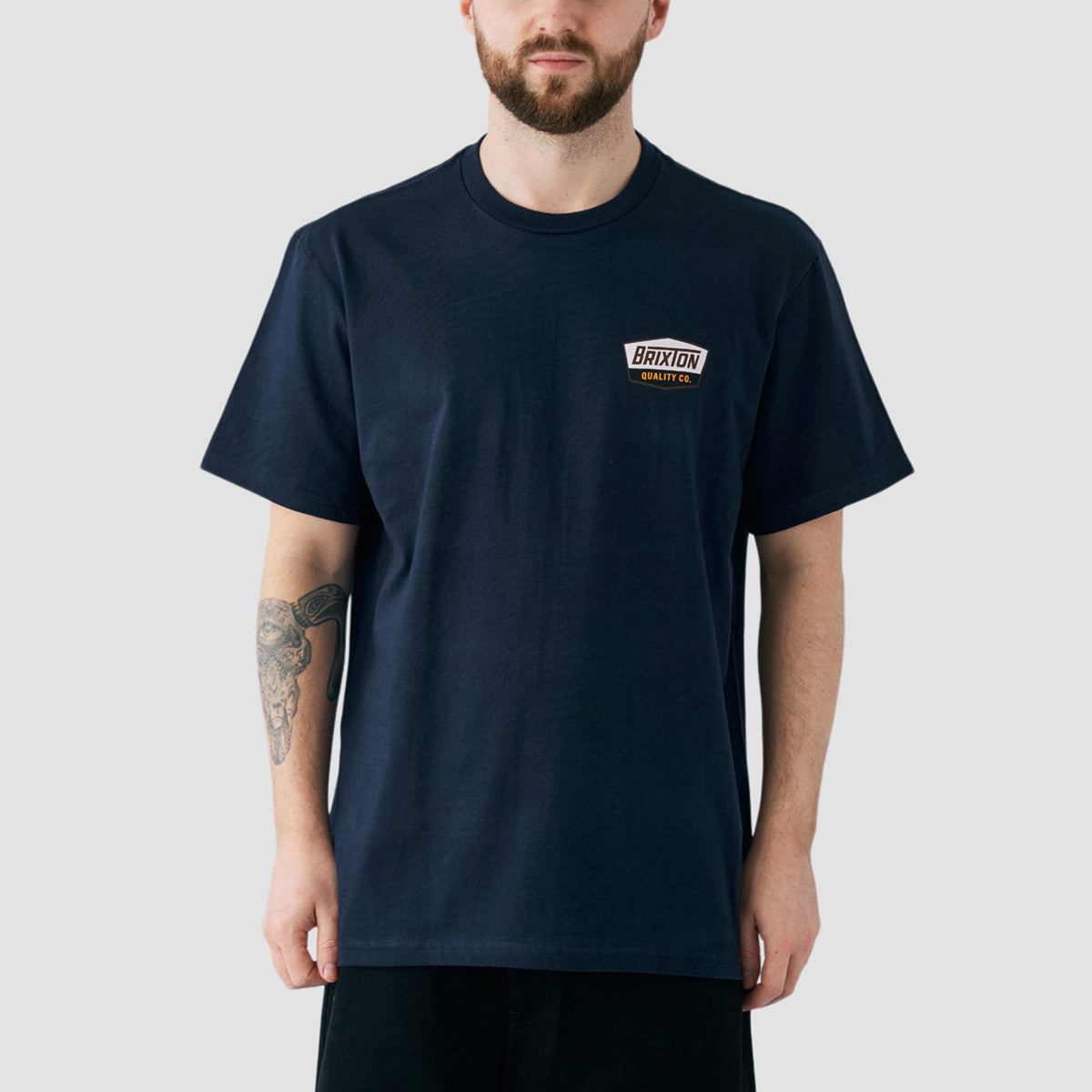 Brixton Regal T-Shirt Washed Navy/Sepia