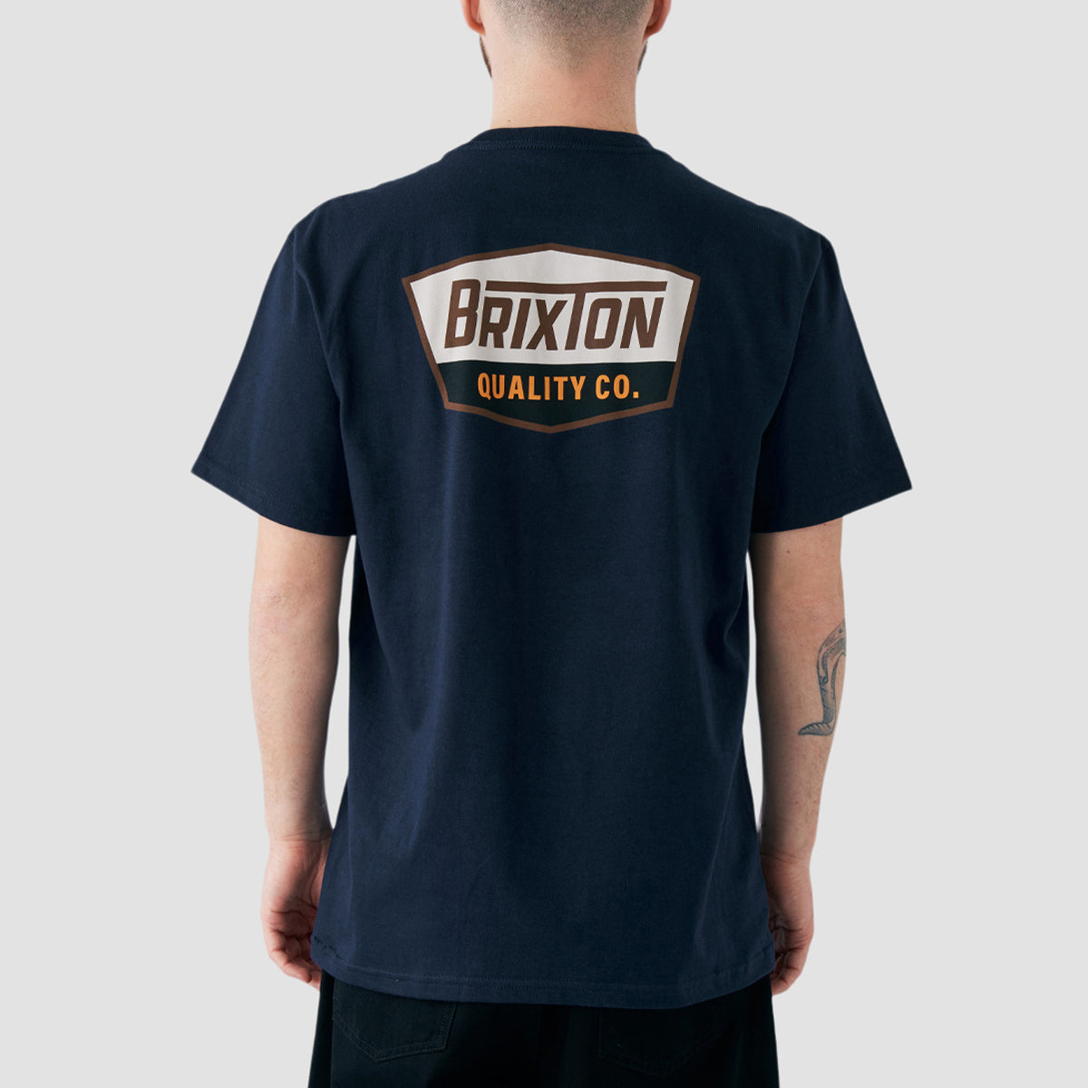 Brixton Regal T-Shirt Washed Navy/Sepia