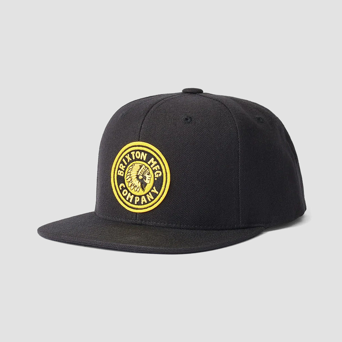 Brixton Rival MP Snapback Cap Black/Gold