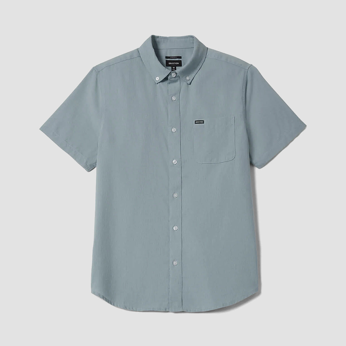 Brixton Sanford Oxford Short Sleeve Shirt Blue Aura