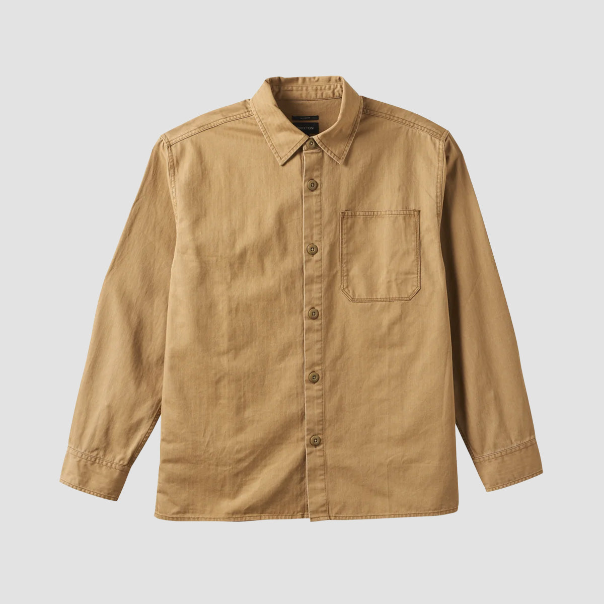 Brixton Selden Overshirt Tobacco Brown Worn Wash