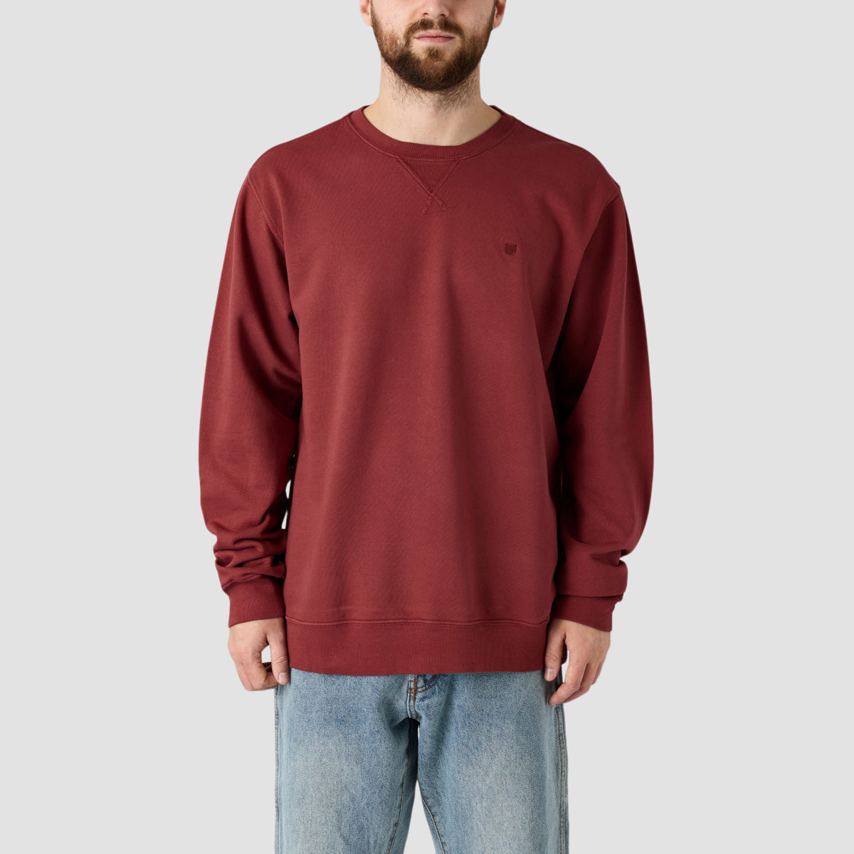 Brixton Vintage Reserve Crew Sweat Island Berry Vintage Wash