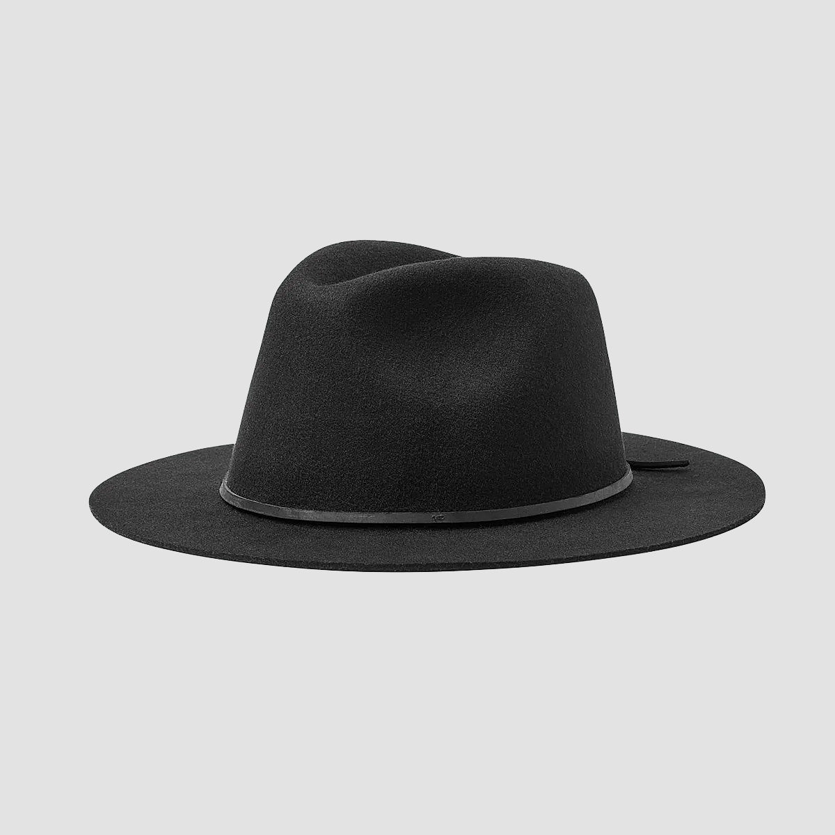 Brixton Wesley Packable Fedora Hat Black/Black