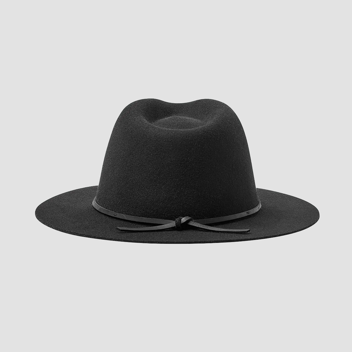 Brixton Wesley Packable Fedora Hat Black/Black