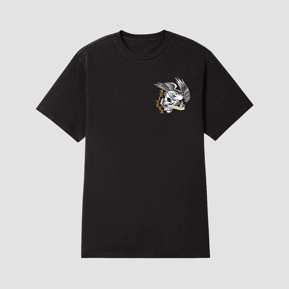 Brixton Wolcott T-Shirt Black Worn Wash