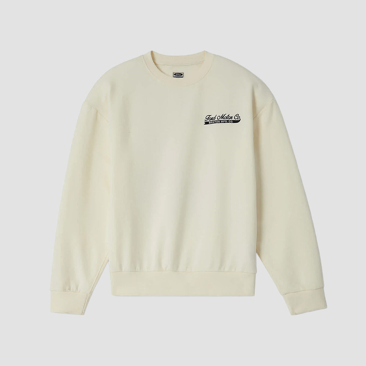 Brixton X Ford 71 Pickup Crew Sweatshirt Wimbledon White