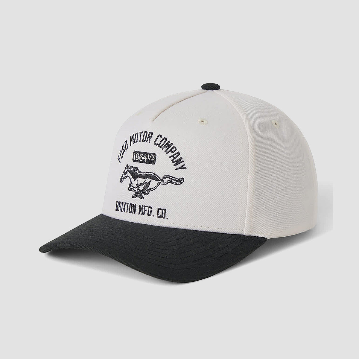 Brixton X Ford Mustang Snapback Cap Wimbledone White/Burnt Rubber