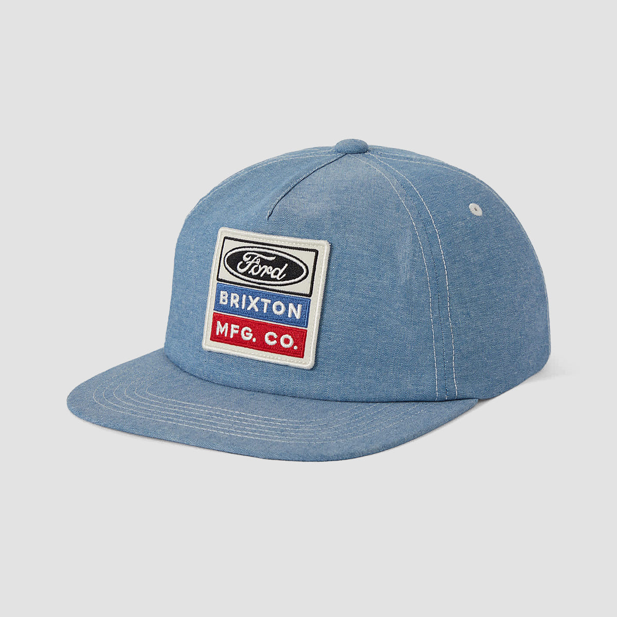 Brixton X Ford Service Dept Snapback Cap Blue Chambray