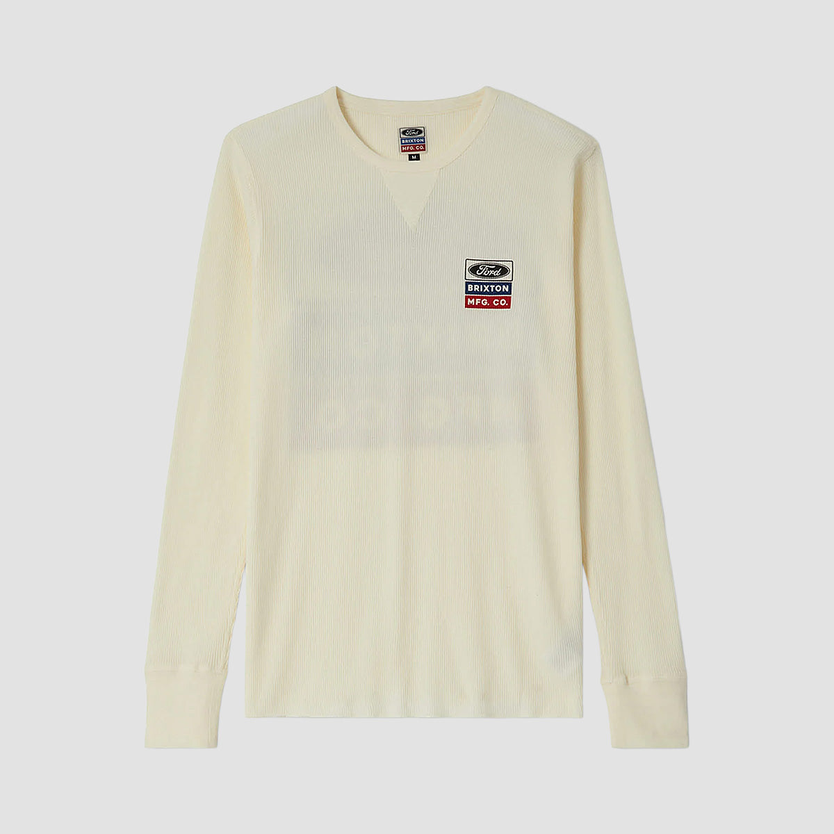 Brixton X Ford Service Dept Waffle Longsleeve T-Shirt Wimbledon White