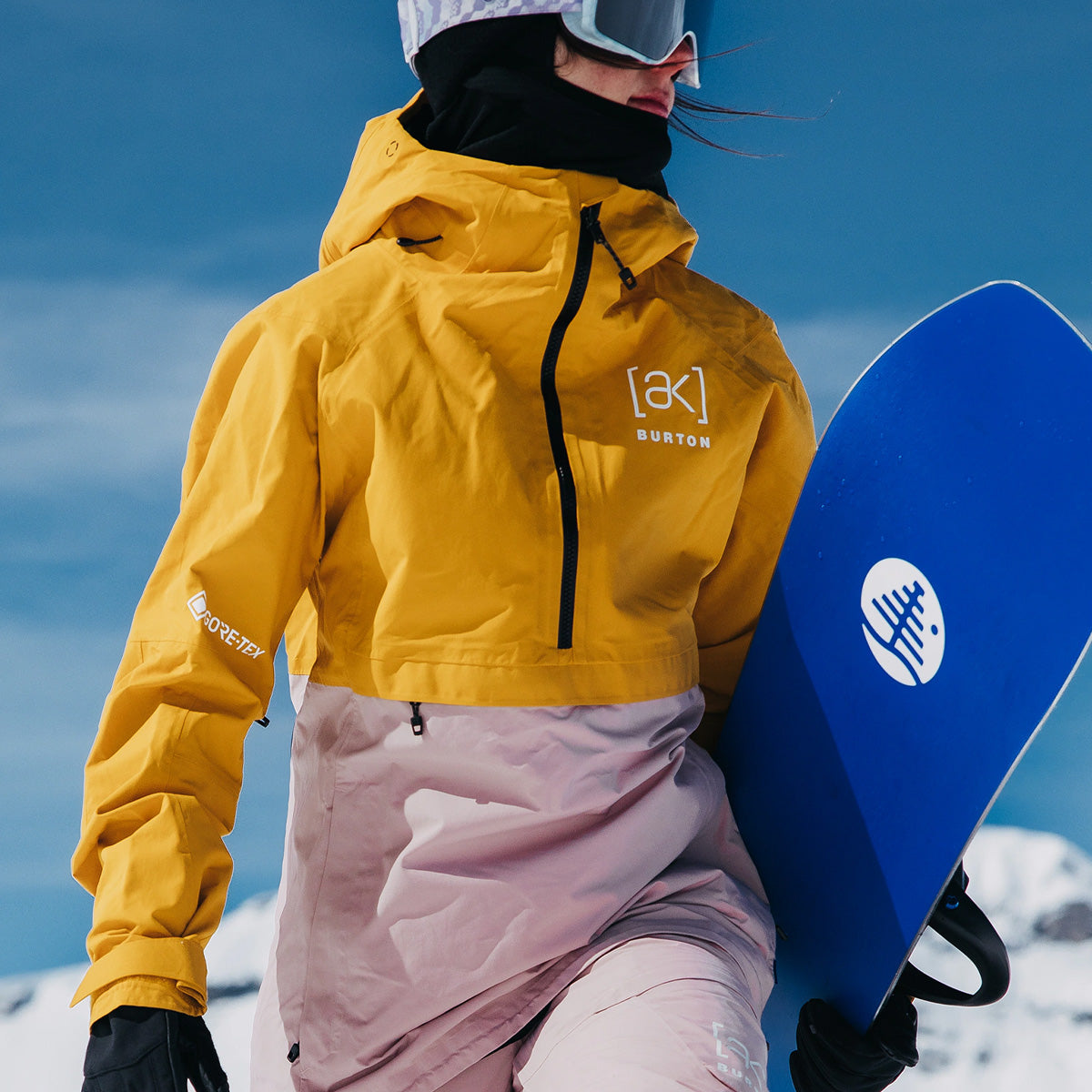 Burton [ak] Kimmy GORE-TEX 2L Pullover Snow Jacket Goldenrod/Shadow Pi