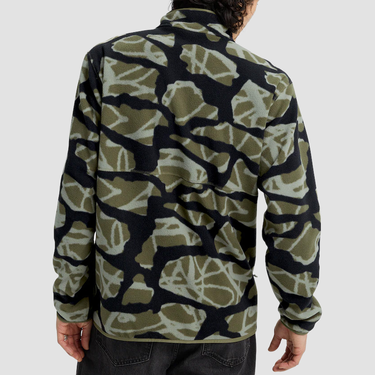 Burton Cinder Pullover Fleece Sweatshirt Graffiti Camo