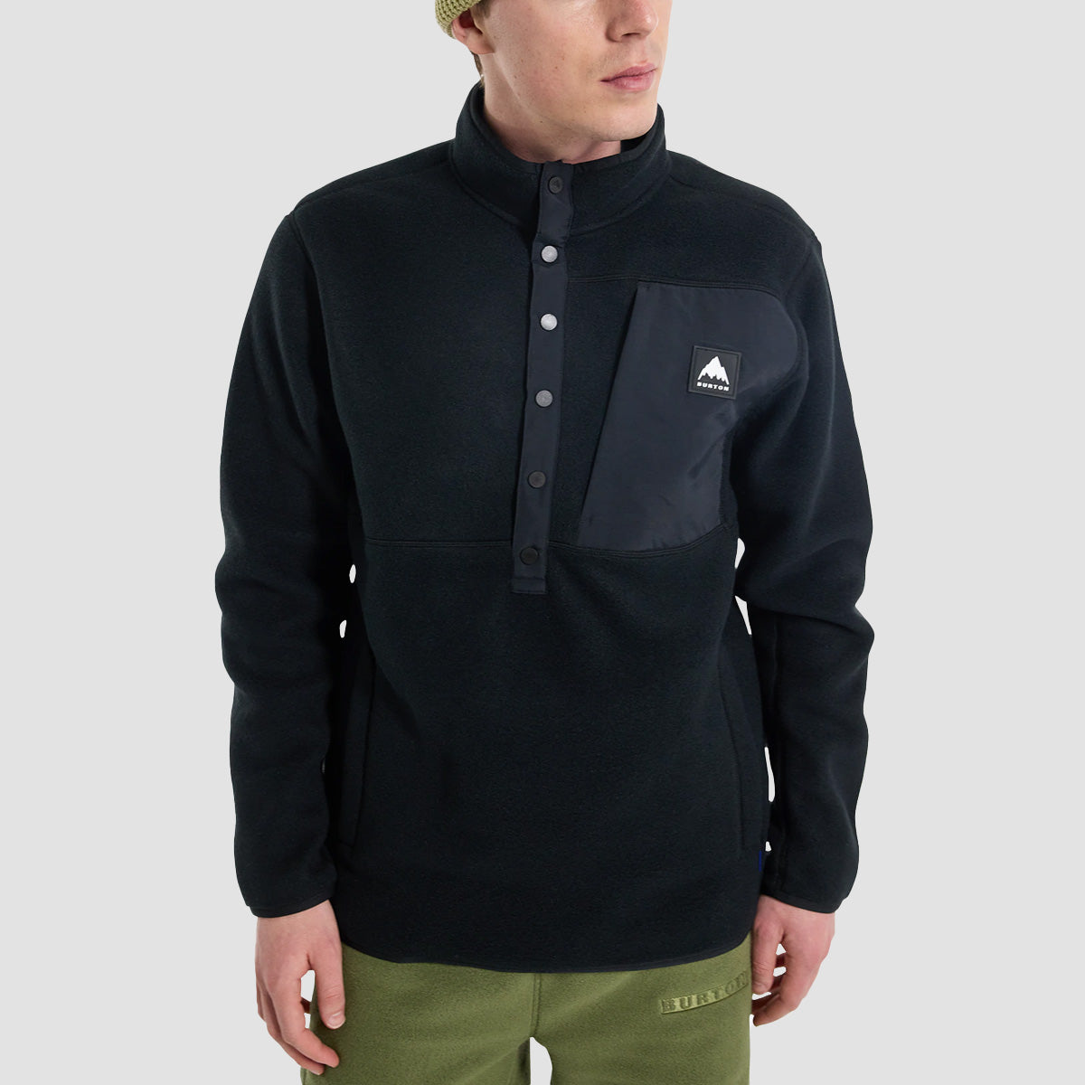 Burton Cinder Pullover Fleece Sweatshirt True Black