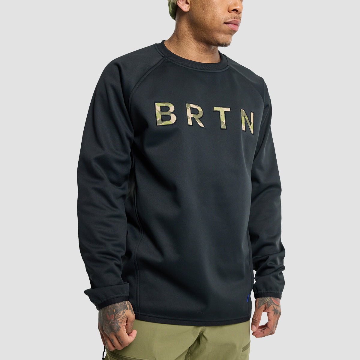 Burton Crown Weatherproof Pullover Crewneck Snow Sweatshirt True Black