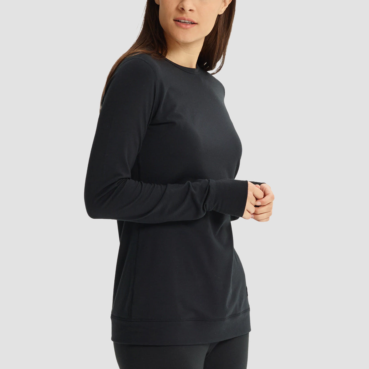 Burton Midweight Base Layer Crewneck Longsleeve T-Shirt True Black - Womens