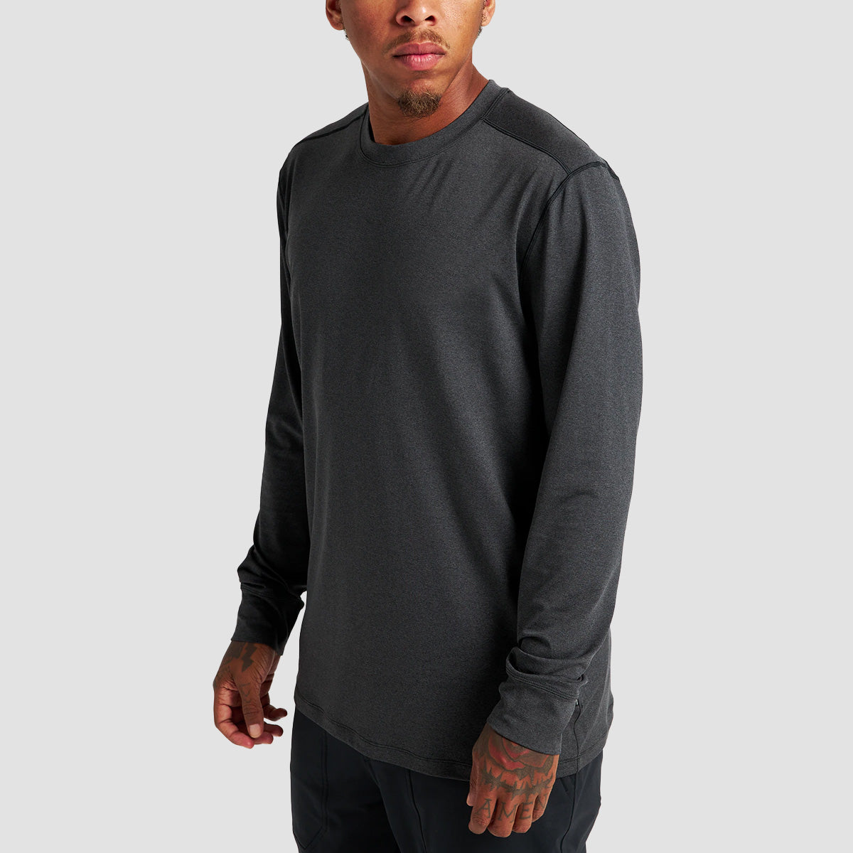 Burton Multipath Essential Tech Longsleeve Base Layer T-Shirt True Black Heather