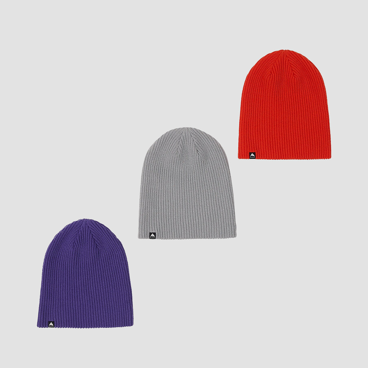 Burton Recycled DND Beanie 3 Pack Prism Violet/Fiesta Red/Gray Cloud