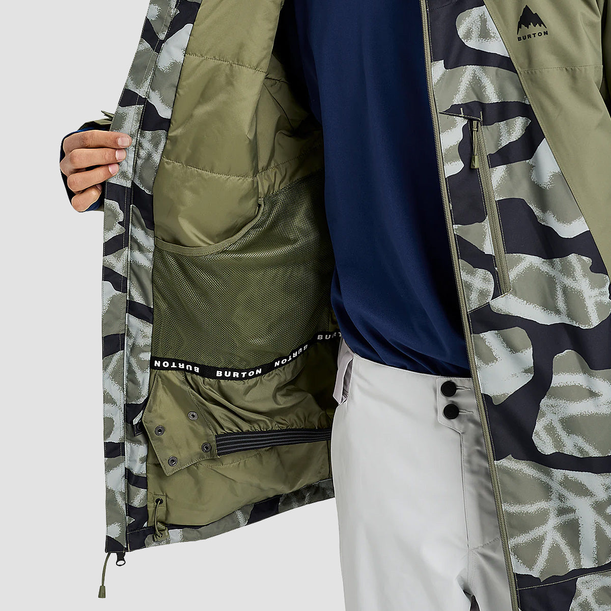 Burton Reserve 2L Insulated Snow Jacket Graffiti Camo/Forest Moss