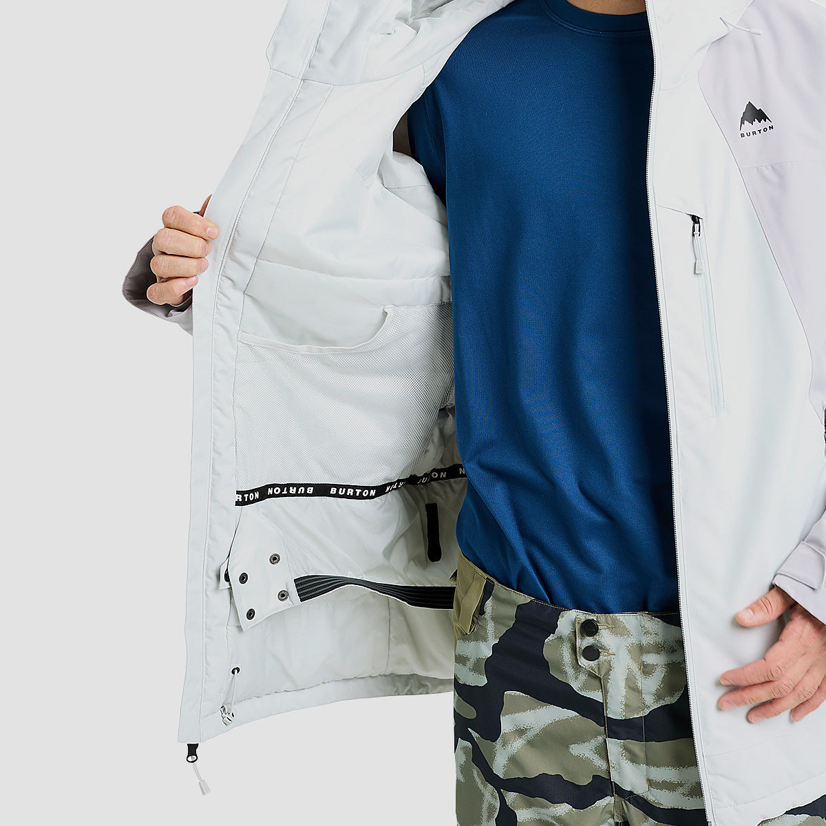 Burton Reserve 2L Insulated Snow Jacket Gray Cloud/Washed Lavender