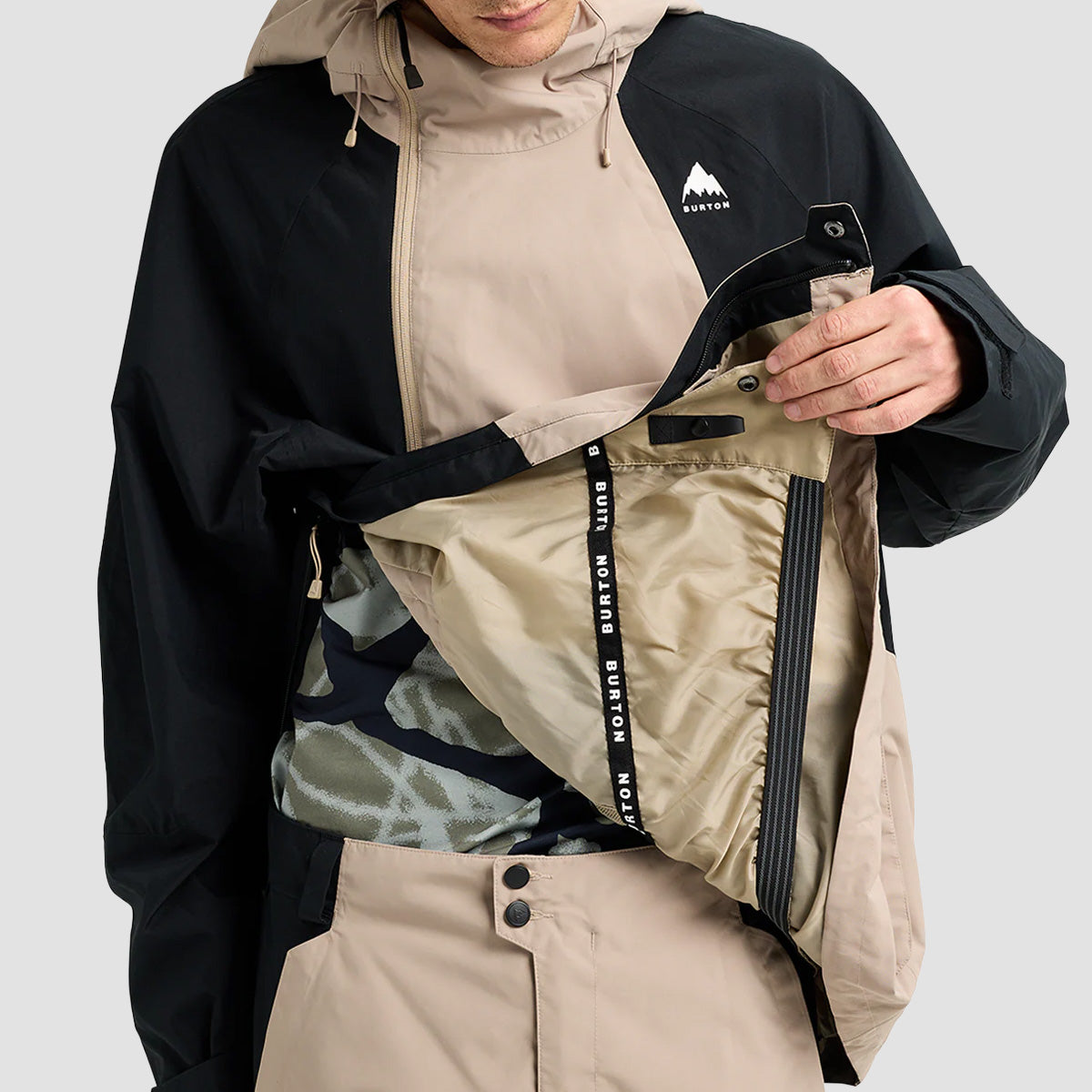 Burton Reserve 2L Relaxed Anorak Snow Jacket Summit Taupe/True Black