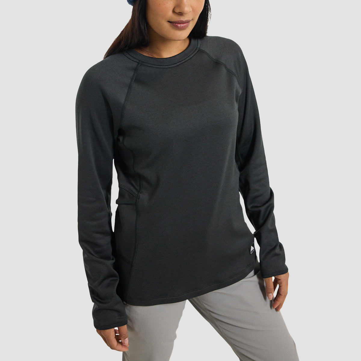 Burton Stockrun Crewneck Sweatshirt True Black - Womens