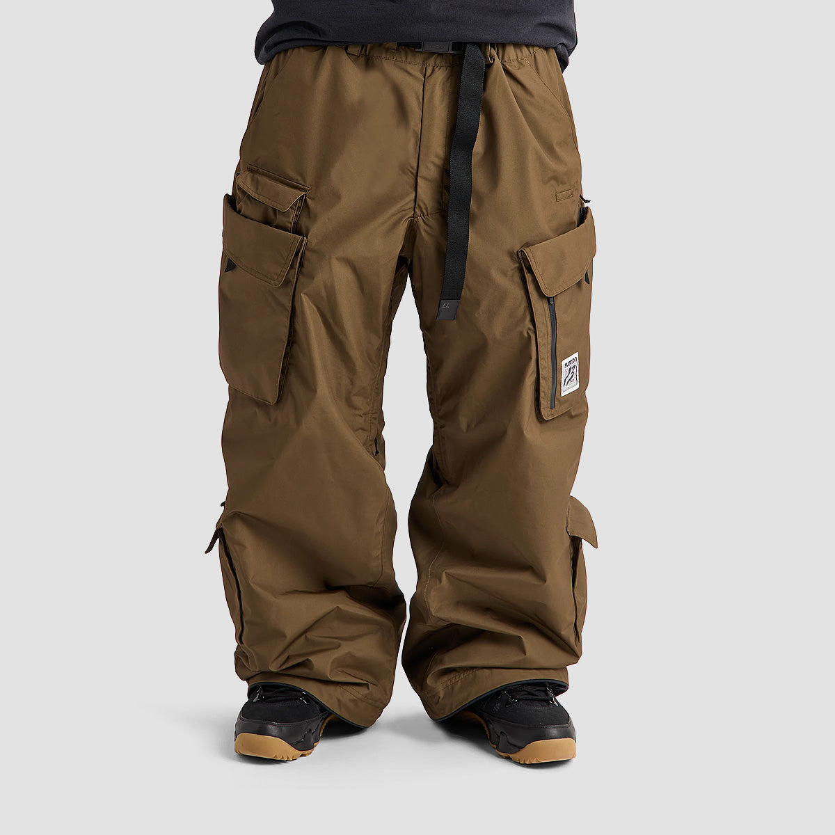 Burton X Zeb Powell 2L Baggy Cargo 20K Snow Pants Earth Ship Brown