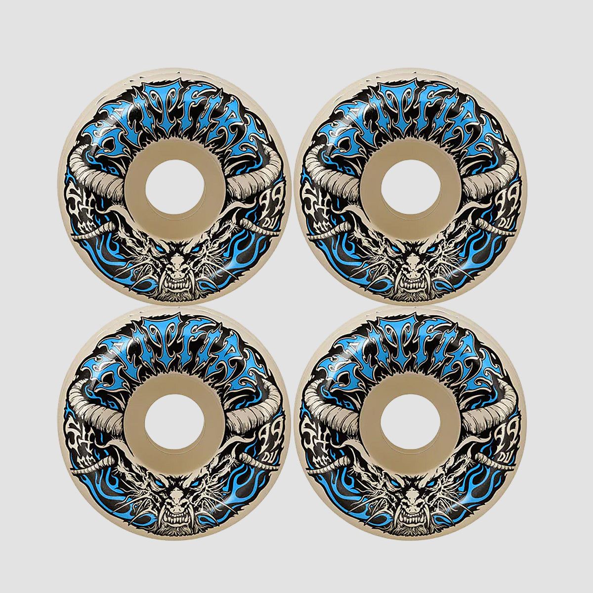 Spitfire F4 Demon Redux Conical Full 99DU Skateboard Wheels Natural 54mm