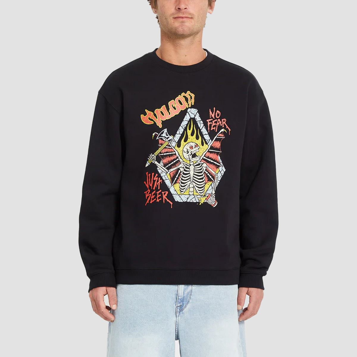 Volcom Noder Crew Sweatshirt Black