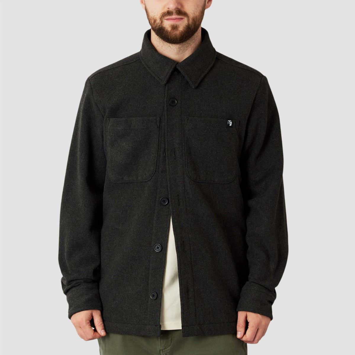 Heathen Sonacy Shirt Jacket Dark Sky Grey