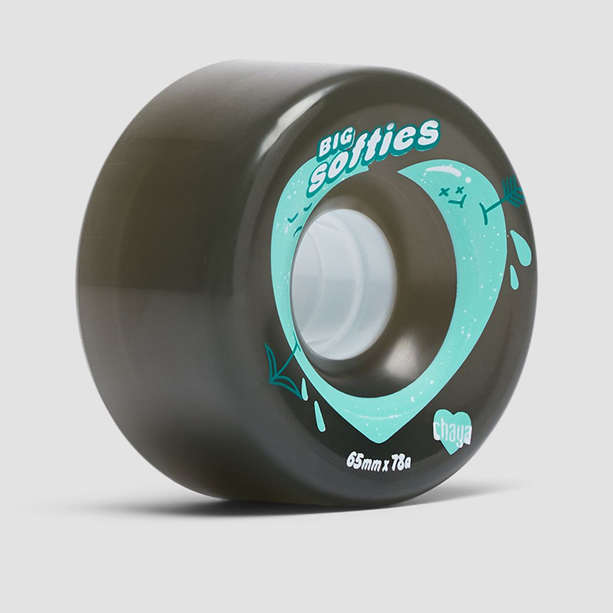 Chaya Big Softies 78A Wheels x4 Clear Black 65mm