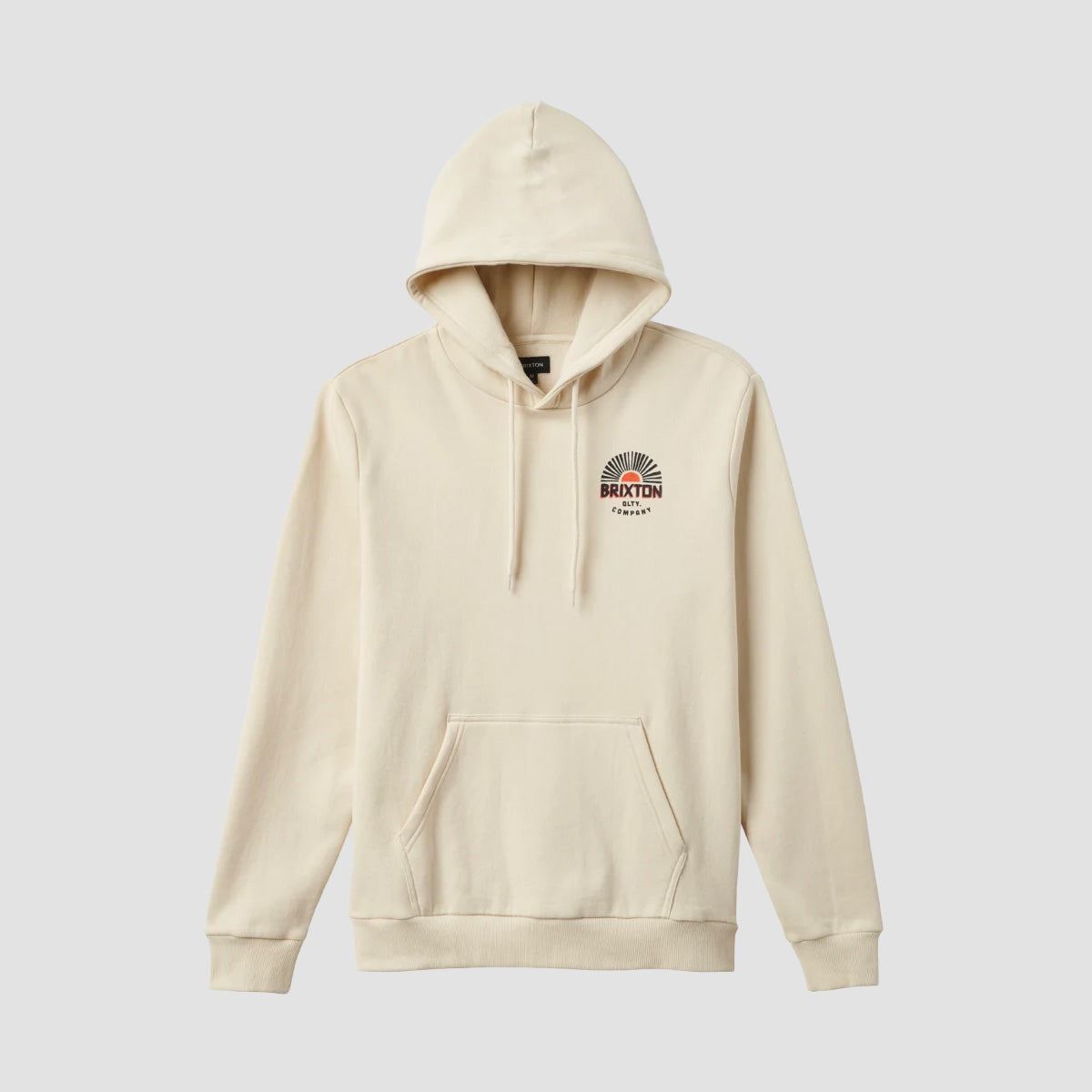 Brixton Rising Sun Pullover Hoodie Whitecap